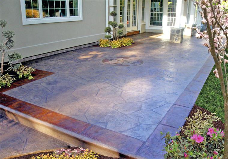 stamped concrete patio