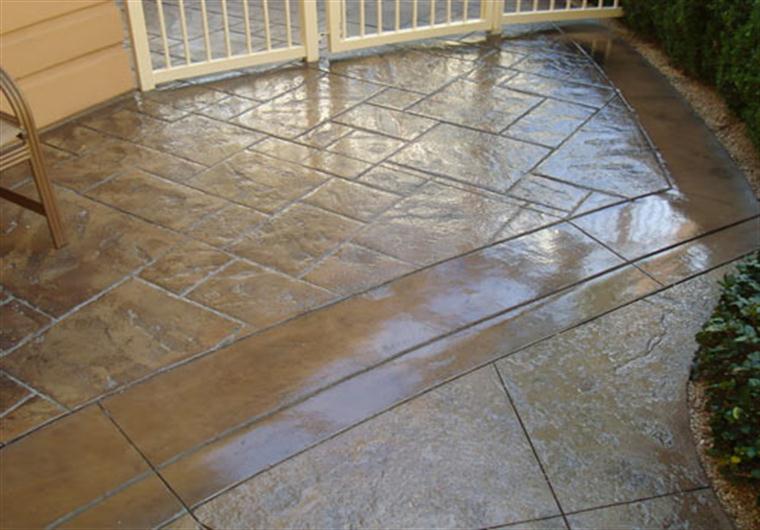 stamped concrete custom patio