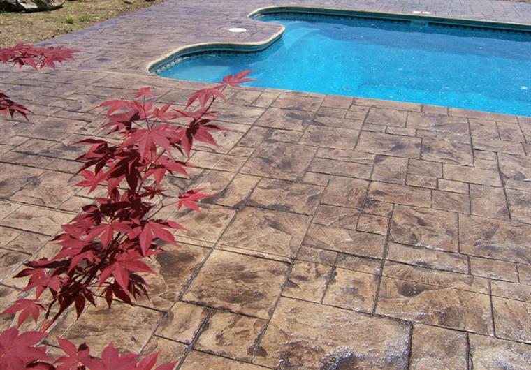 stamped concrete cobble stone